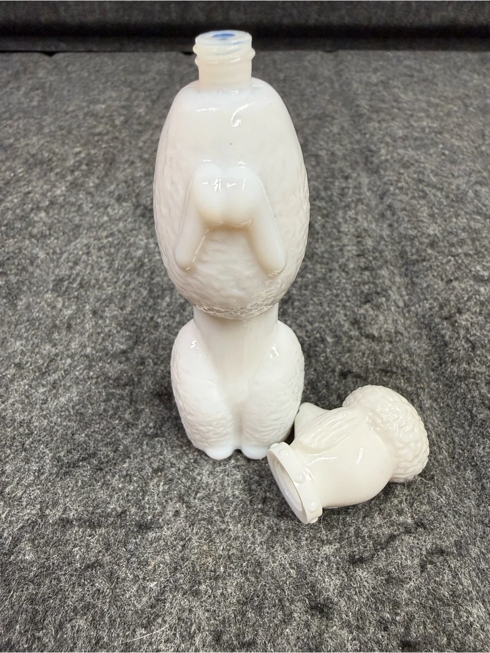Avon White Ceramic Poodle Vase